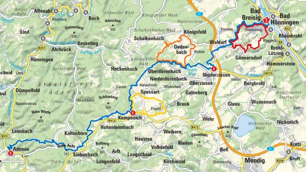 Karte Premiumwanderweg "Eifelleiter"